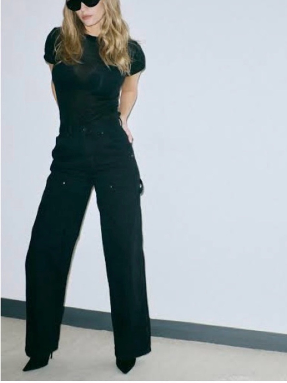 Renggli Jeans Carpenter Black Pants size 27